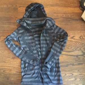 Lululemon striped zip up jacket. Size 8